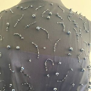 Monique lhullier beaded evening gown